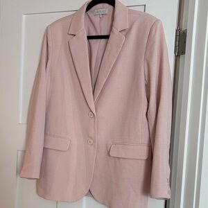 Awake Blush Pink Single-Breasted Women's Blazer